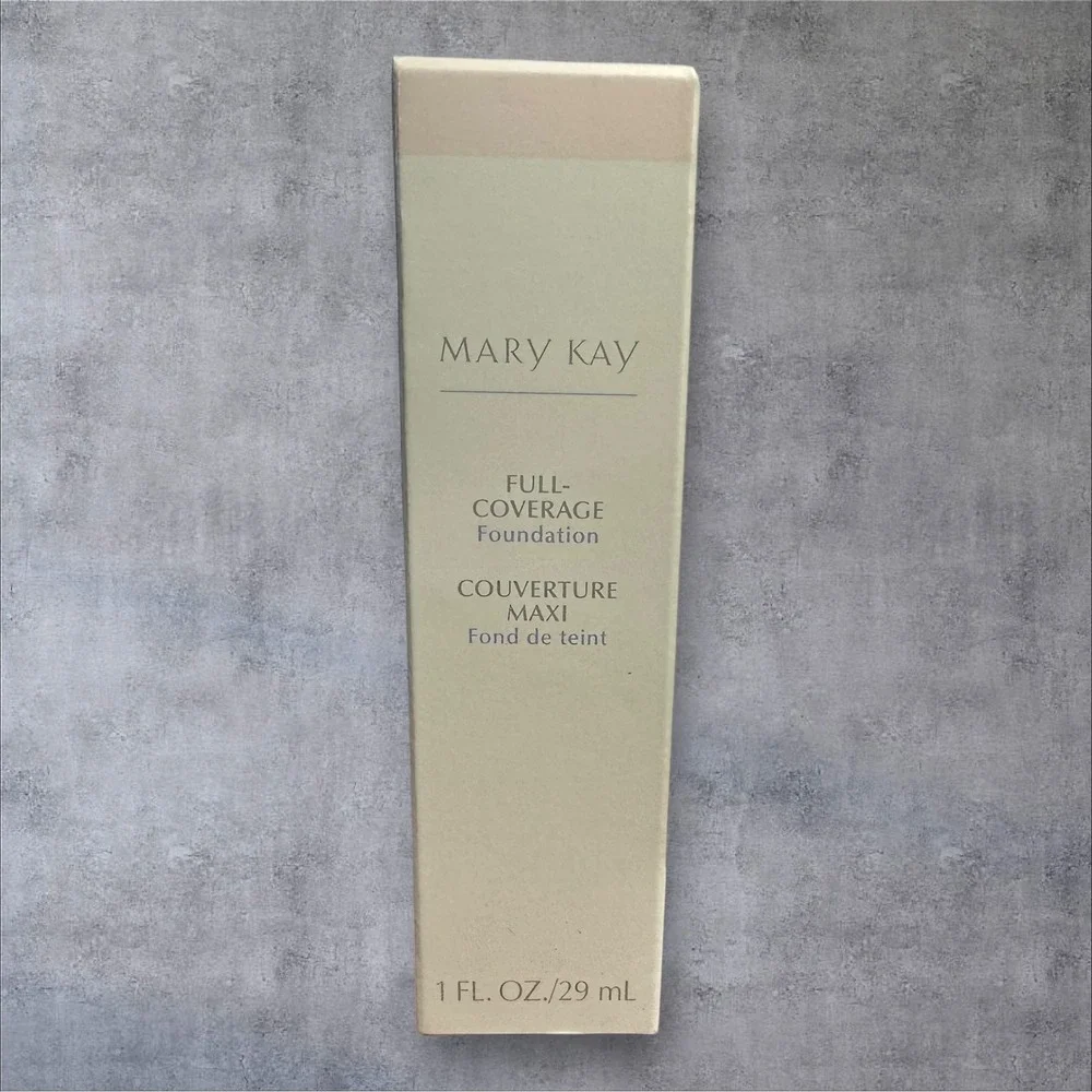 Mary Kay Full Coverage‎ Foundation 1 oz BEIGE 302 #367200 ~ Gray Cap ~ NOS